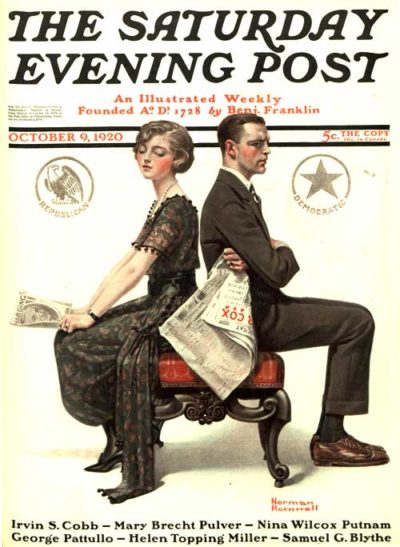 Election-Debate-October-9-1920--Norman-Rockwell Election Debate by Norman Rockwell from October 9, 1920