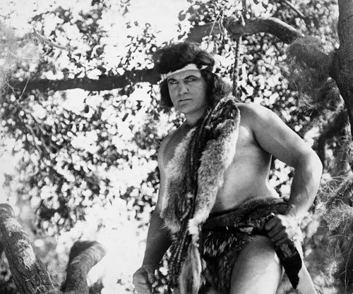 Actor Elmo Lincoln as Tarzan