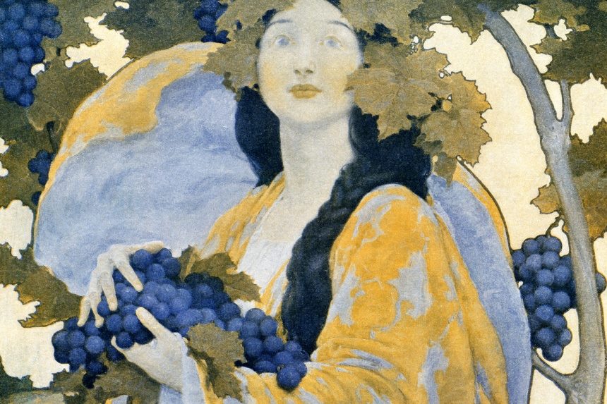 Young woman holding a bouquet of flowers