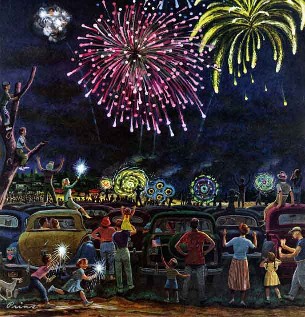 "Fireworks" by Ben Kimberly Prins. July 4, 1953. © SEPS 2014