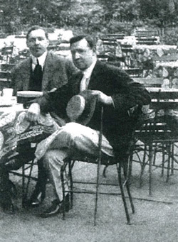Harrison Fisher (right) in a November 1909 issue of the Post.