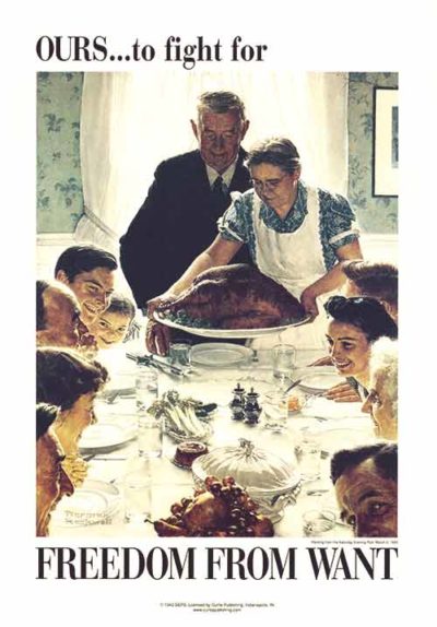 “Freedom From Want” by Norman Rockwell from March 6, 1943