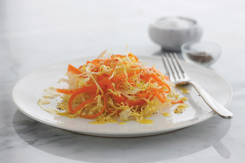 Carrot salad on a plate