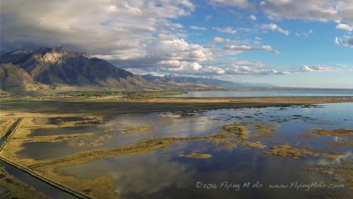 Above the Great Salt Lake in Utah