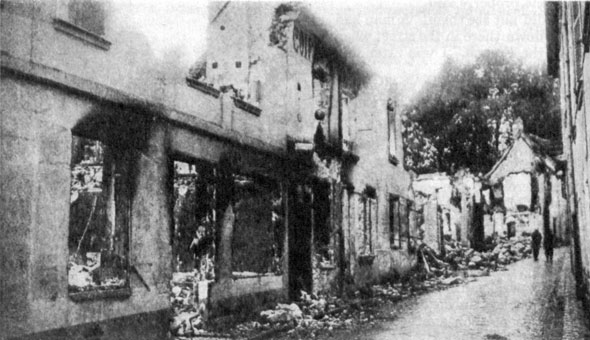 How the Germans left Senlis.