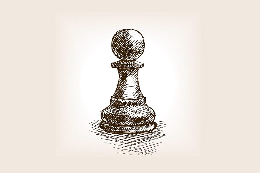 Illustration of a pawn chess piece