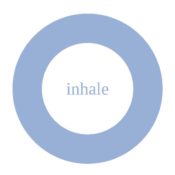 Image of a meditation breathing app interface
