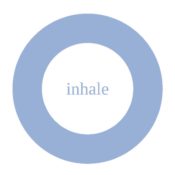 Image of a meditation breathing app interface