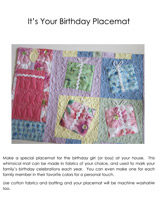 It's Your Birthday Place Mat Tutorial by Kym Delmar.