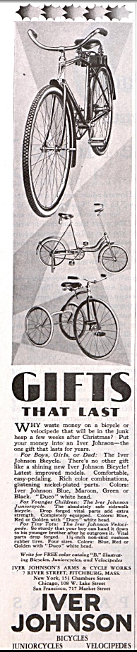 Advertisement for bicycles.