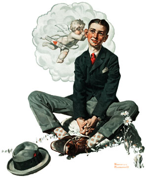 Norman Rockwell's Cupid's Visit, April 5, 1924
