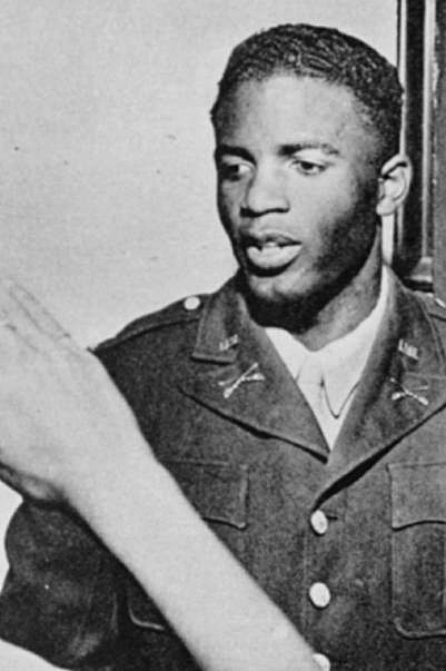 Jackie Robinson in military uniform