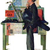 “Jazz It Up with a Sax” from the November 2, 1929, Post cover. © SEPS.