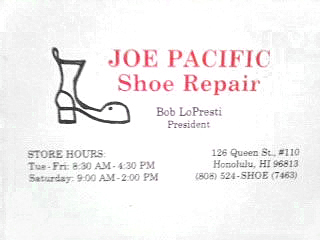 Joe Pacific Shoe Repair