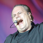 Harry Wayne Casey, leader of KC and the Sunshine Band, singing in concert