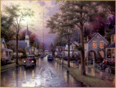 Thomas Kinkade's Hometown Morning