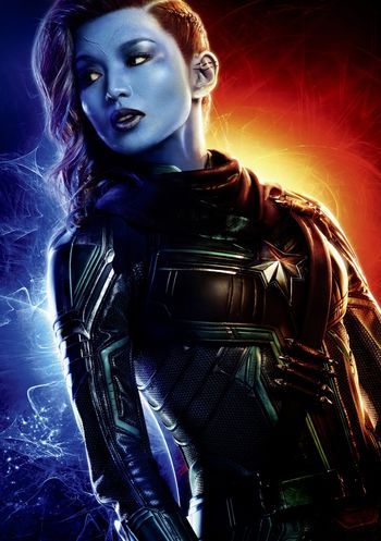 Gemma Chan as the Kree Minn-Erva