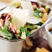 Tricolor Salad with White Beans and Parmesan