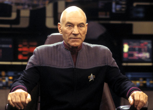 Patrick Stewart as Captain Picard in Star Trek: The Next Generation