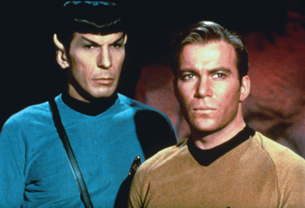  Leonard Nimoy and William Shatner as Mr. Spock and Captain Kirk in Star Trek