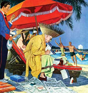 Limerick Laughs Contest Image May/Jun 2012 Illustration by James Williamson for The Saturday Evening Post.