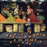 Stevan Dohanos "Toddler and Oranges"