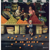 Stevan Dohanos, Toddler and Oranges, Sept 19 1953