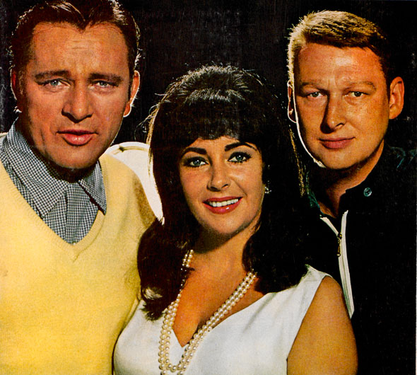 Mike Nichols with Richard Burton and Elizabeth Taylor