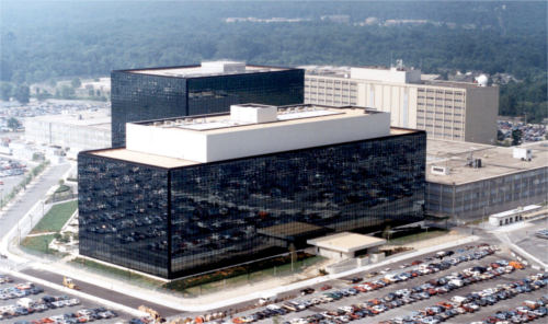 The NSA headquarters at Fort Meade, Maryland.