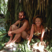 Two naked performers in the reality program Naked and Afraid