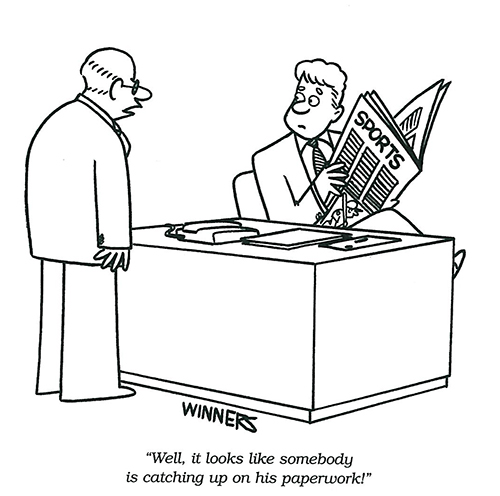 "Well, it looks like somebody is catching up on his paperwork!" from Jan/Feb 2005 "Well, it looks like somebody is catching up on his paperwork!" from Jan/Feb 2005