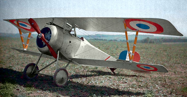 Original colour photo of a Nieuport 17 C.1 fighter of World War I