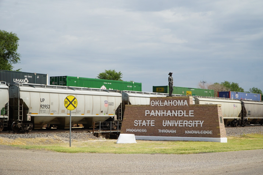 An Oklahoma Panhandle State University sign