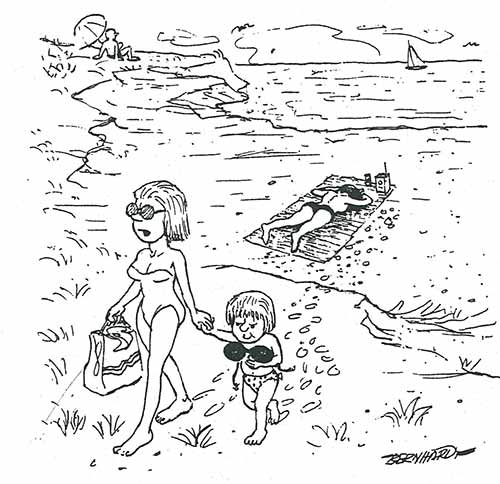 Pestered “The way you pestered that nice lady--I'll bet she'll be glad to see you gone!” from May/June 1999