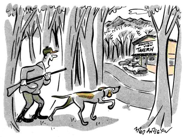 Outdoors dog cartoon