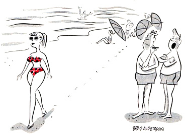 “So we decided to settle out of court for thirty thousand polka dots.” July 25, 1959
