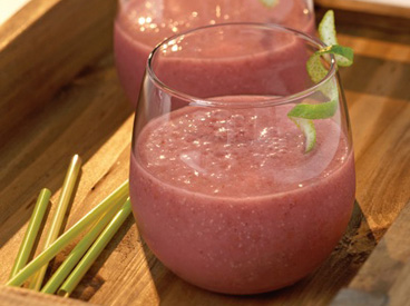 raspberry, lime, and chia smoothie