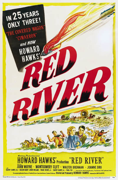1948 movie poster for the film Red River.