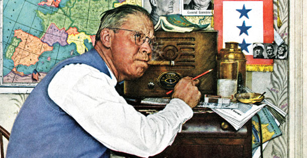 Armchair General by Norman Rockwell, April 29,1949