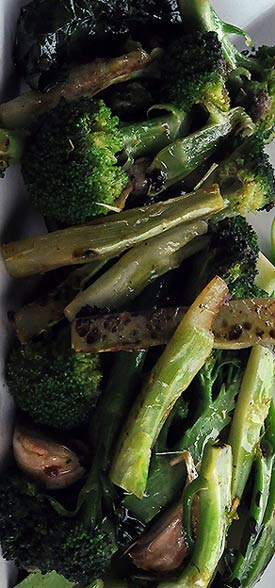 sauteed broccoli on platter