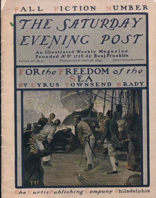 Cover depicting sailors on a pier