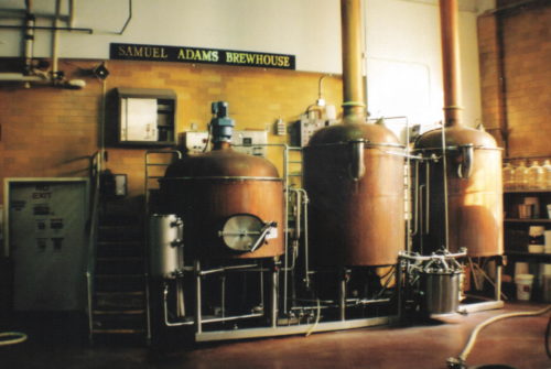 Inside of a Sam Adams brewery
