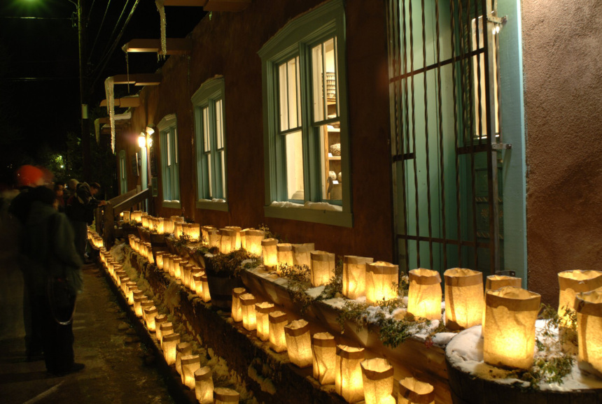 Lanterns in Santa Fe Farolitos