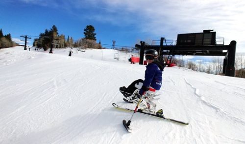 Lisa Niver on a monoski