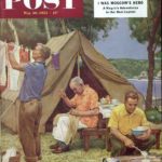 Three Generations Camping Mead Schaeffer May 30, 1953 © SEPS