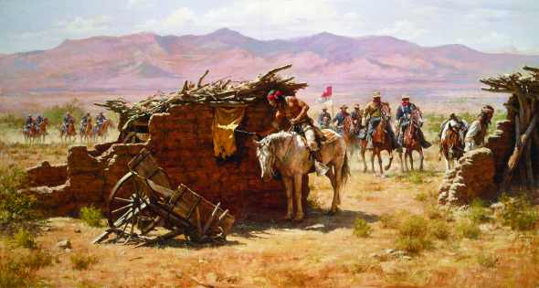 US Army cavalry in pursuit of Geronimo's and his men.