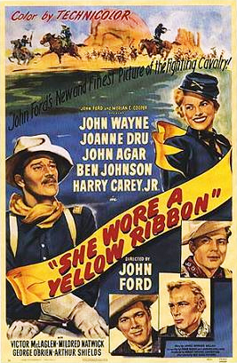 "Movie poster for the film She Wore a Yellow Ribbon."