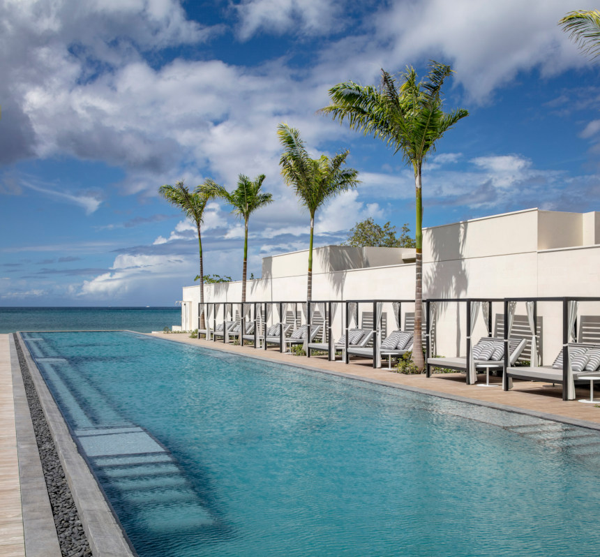 Poolside at a Silversands Grenada hotel