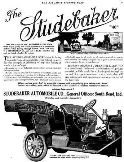 Studebaker Car Ad March 26, 1910