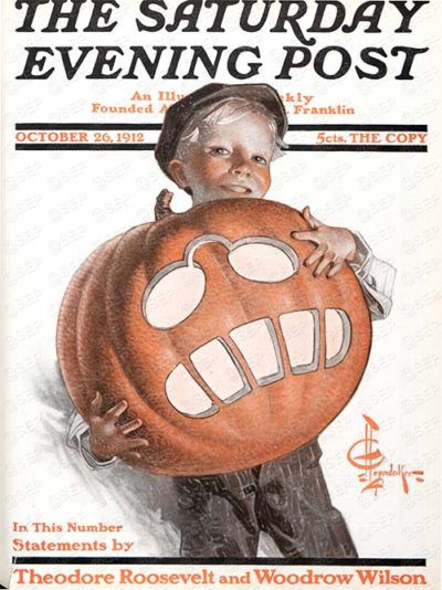 Teddy the Pumpkin by J.C. Leyendecker From October 26, 1912